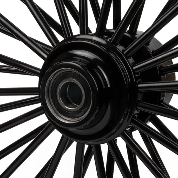 21x3.25" Front Wheel – Black Spokes Tubeless Aluminum Wheel (Single Disc) - Image 2