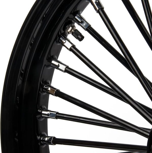 21x3.25" Front Wheel – Black Spokes Tubeless Aluminum Wheel (Single Disc) - Image 3